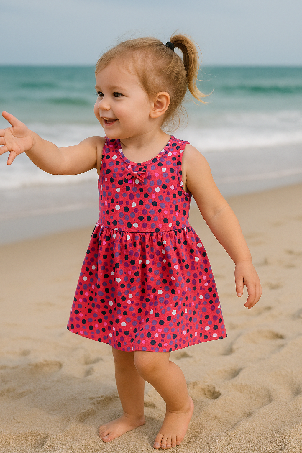 Pink polka frock