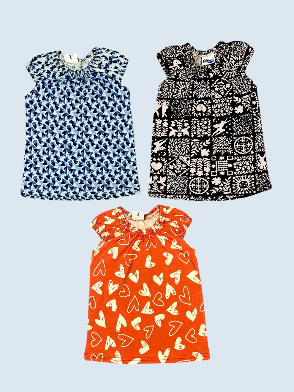 Pack of 3 elastic tops random colours every week new designs