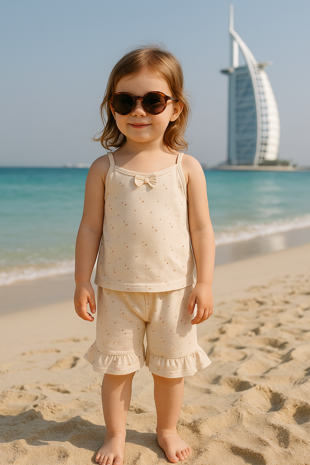 Cream baby tanktop suit