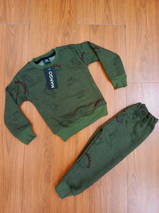 Green dinasaur kids track suit