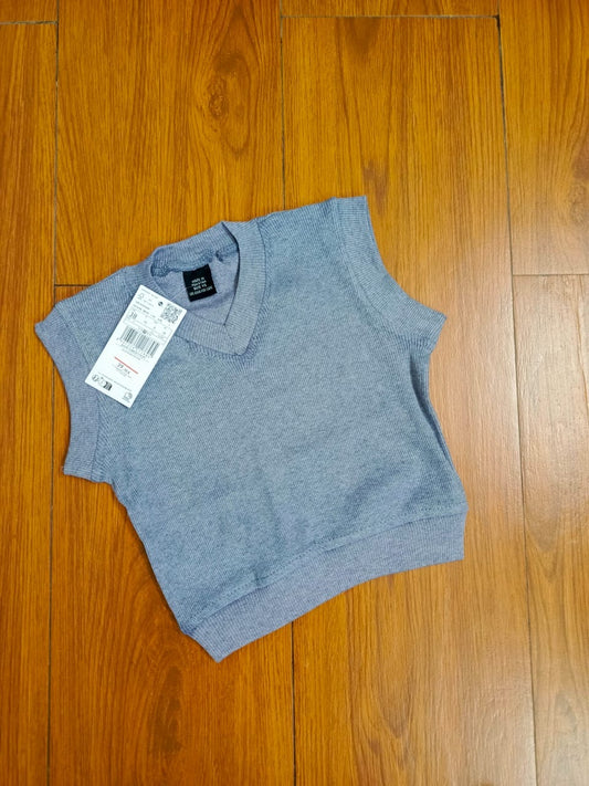 Grey sleeveless sweater