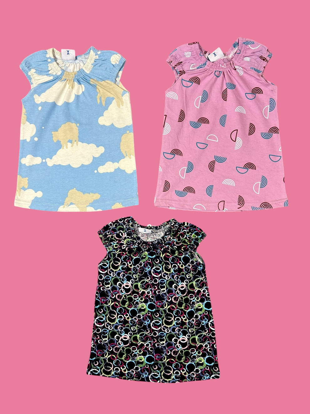 Pack of 3 elastic tops random colours every week new designs