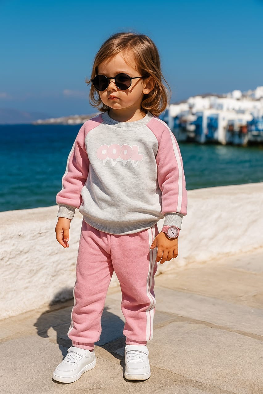 Cool pink baby track suit