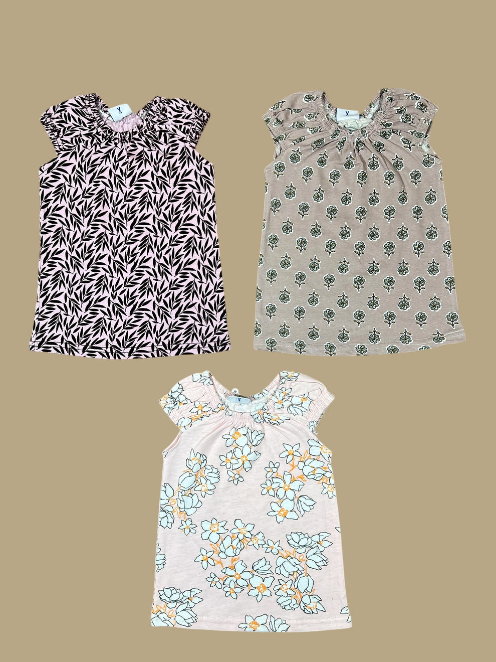 Pack of 3 elastic tops random colours every week new designs