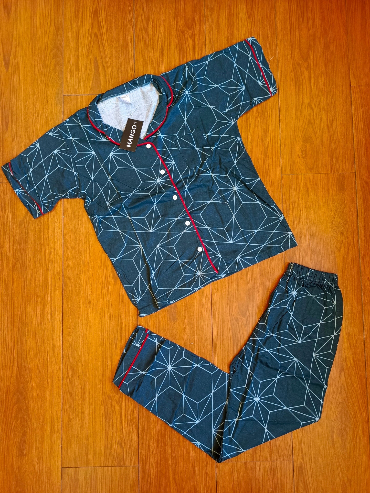 Dark green floral ladies pj's