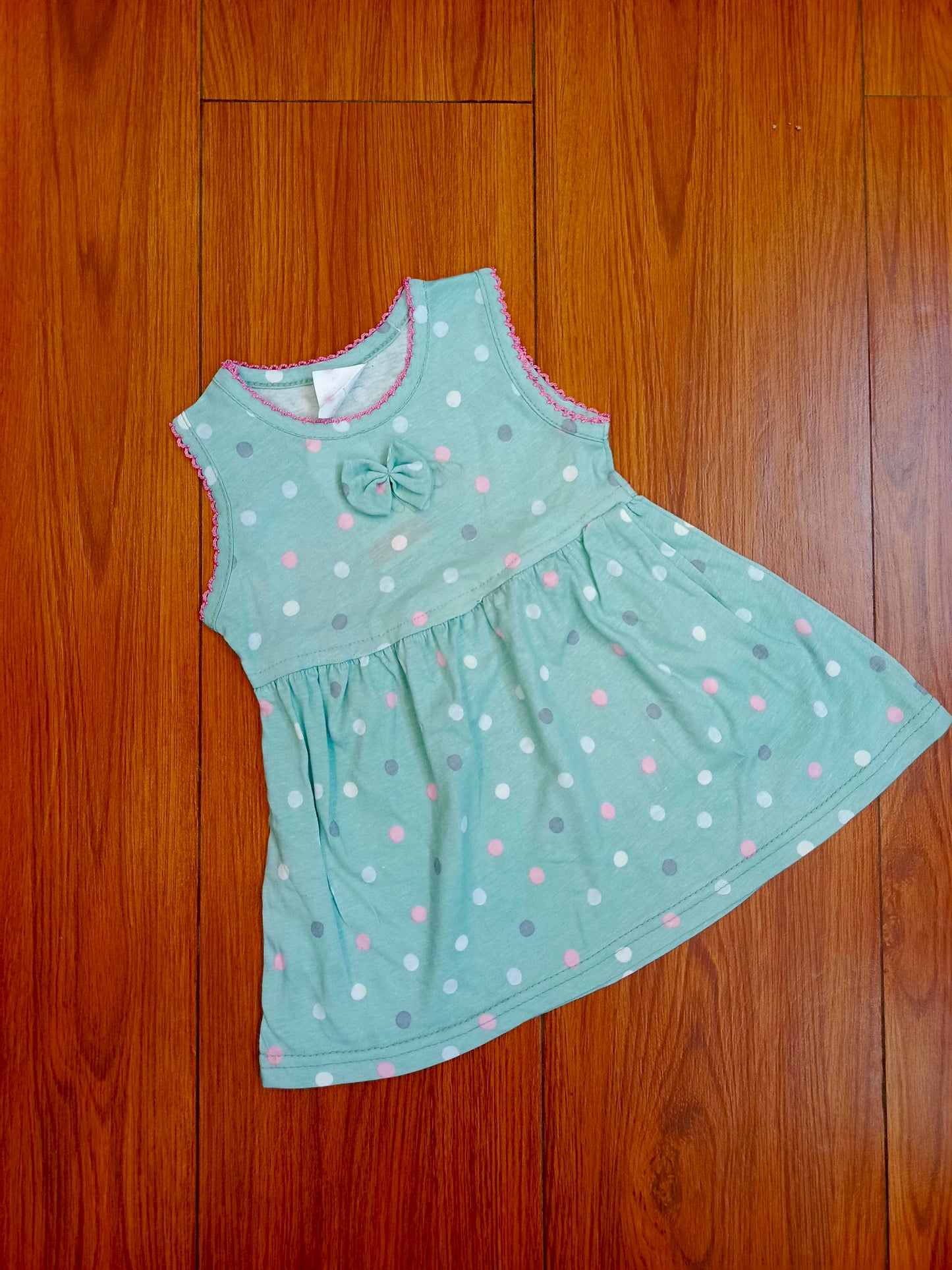 Light green polka frock