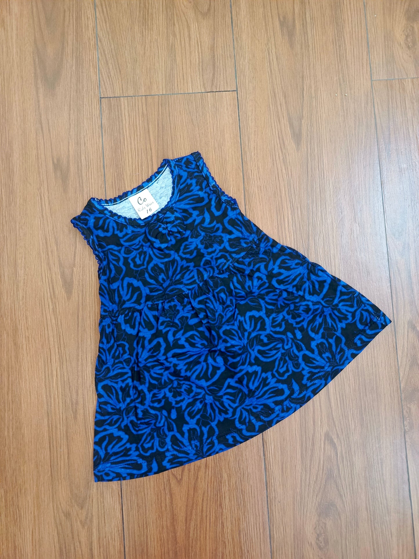 Blue floral baby summer frock