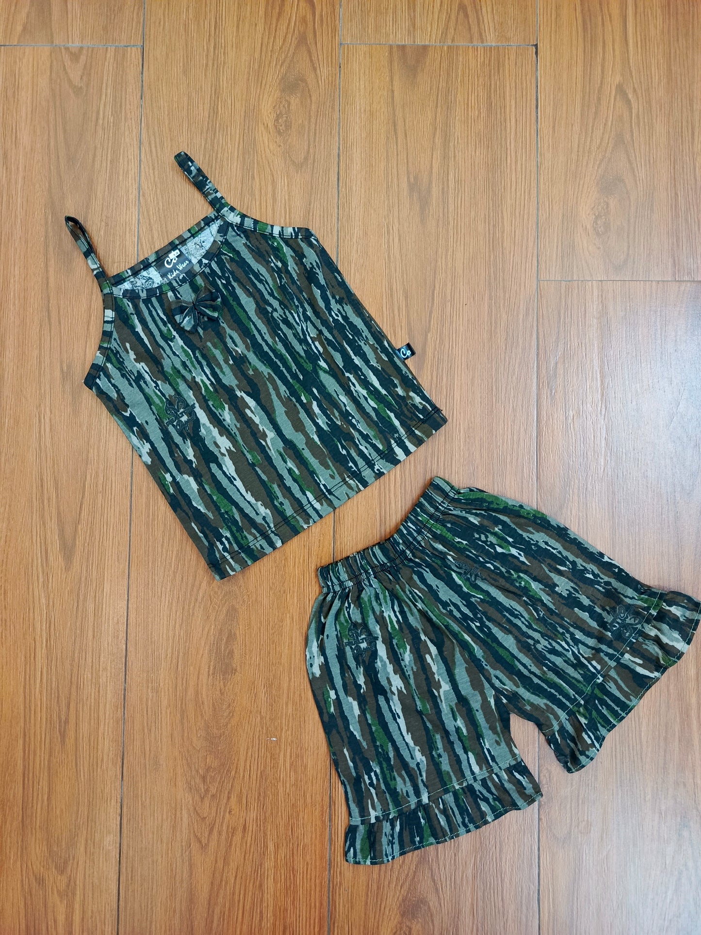 Green camo baby tanktop suit