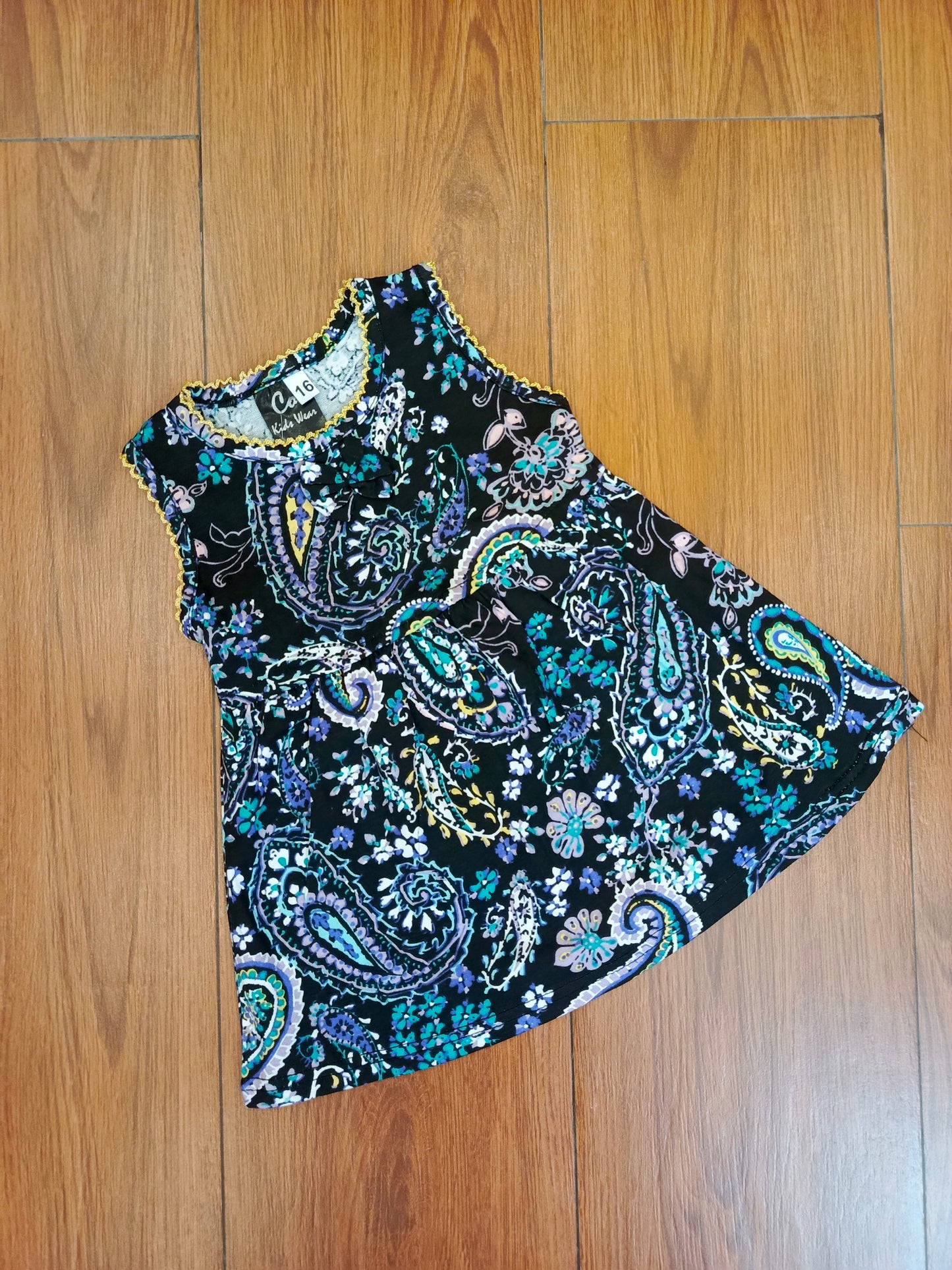 Black mini floral baby frock
