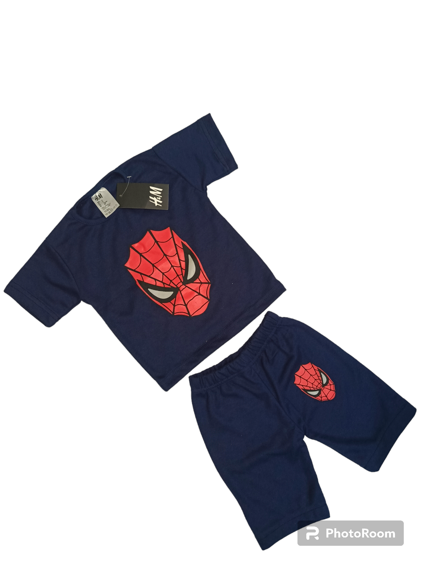 Spider man navy shorts suit