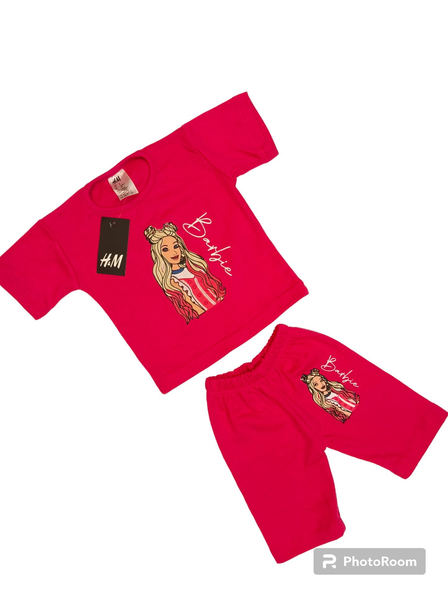 Pink barbiedoll shorts suit