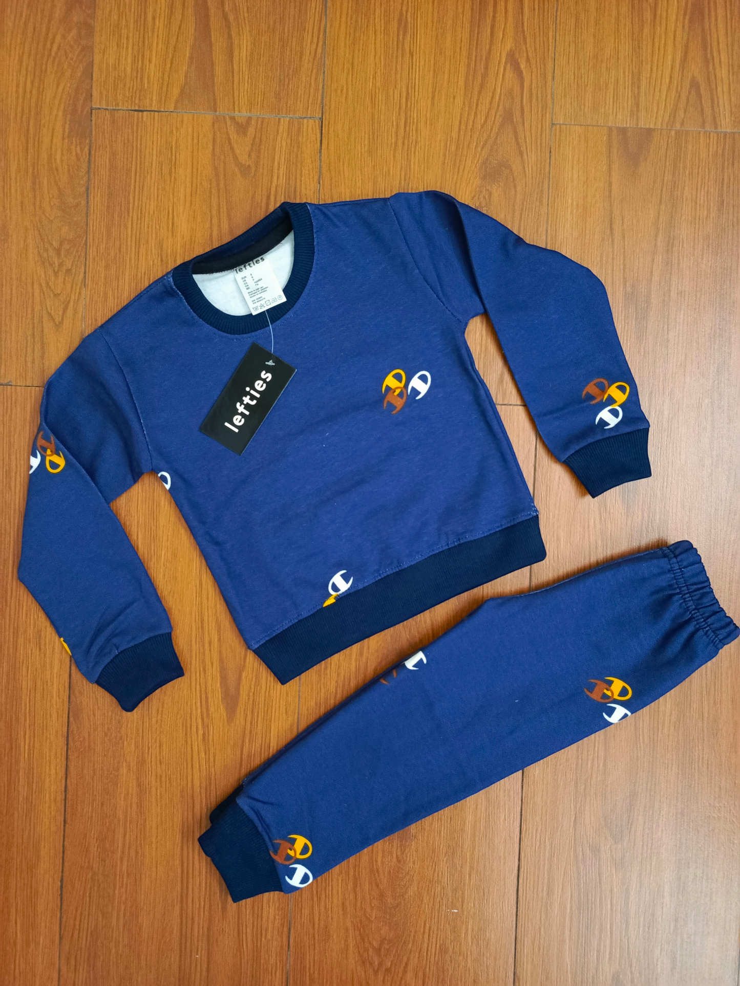 Dark blue champion fleece tracksuit