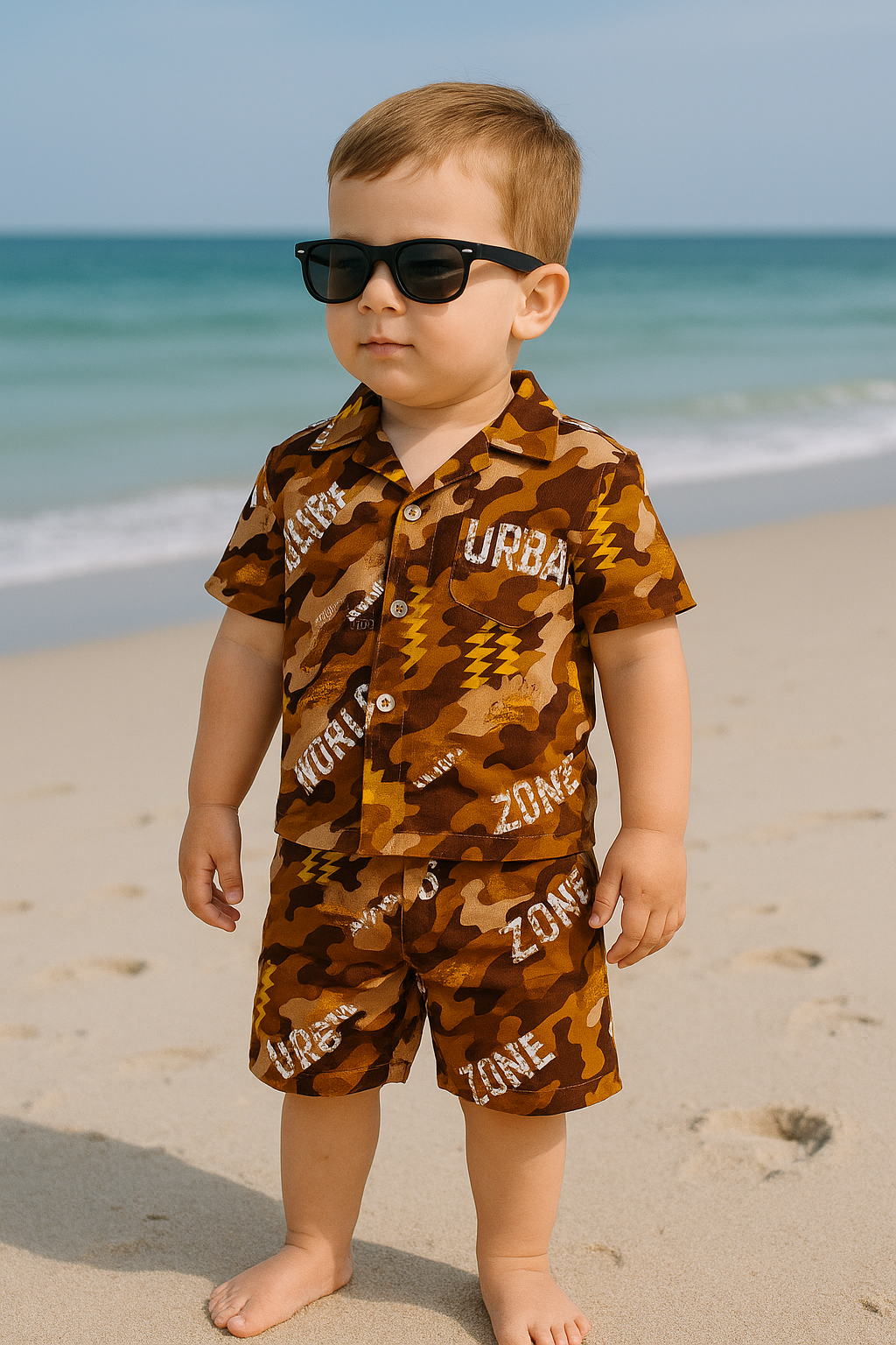 Urban brown linen suit