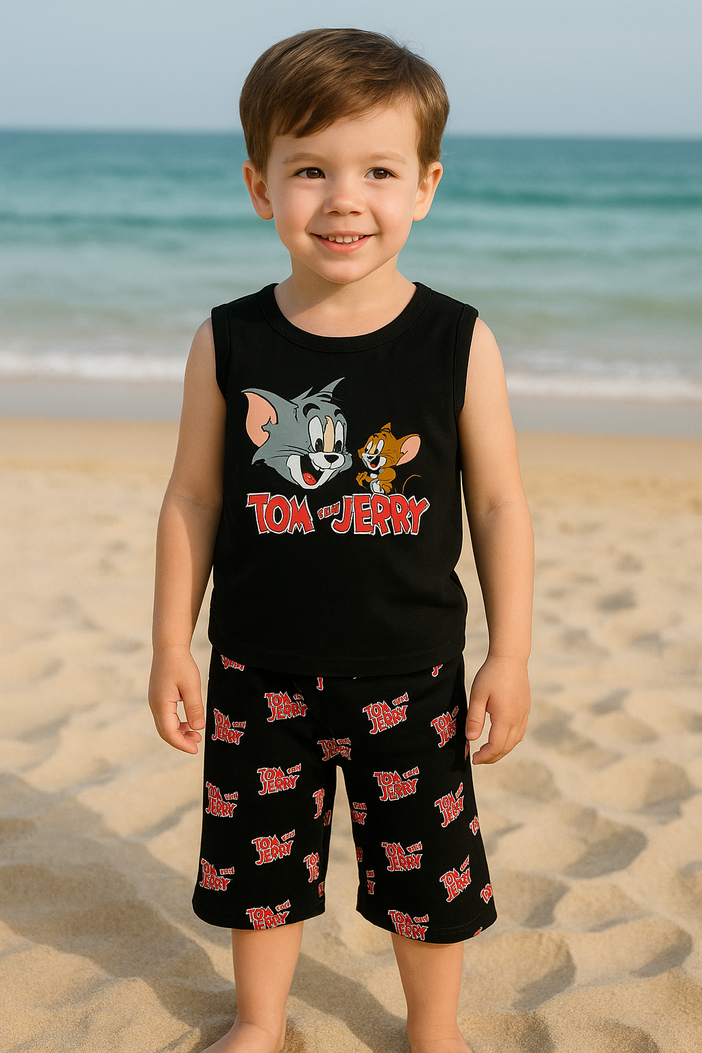 Black tom&jerry sando suit