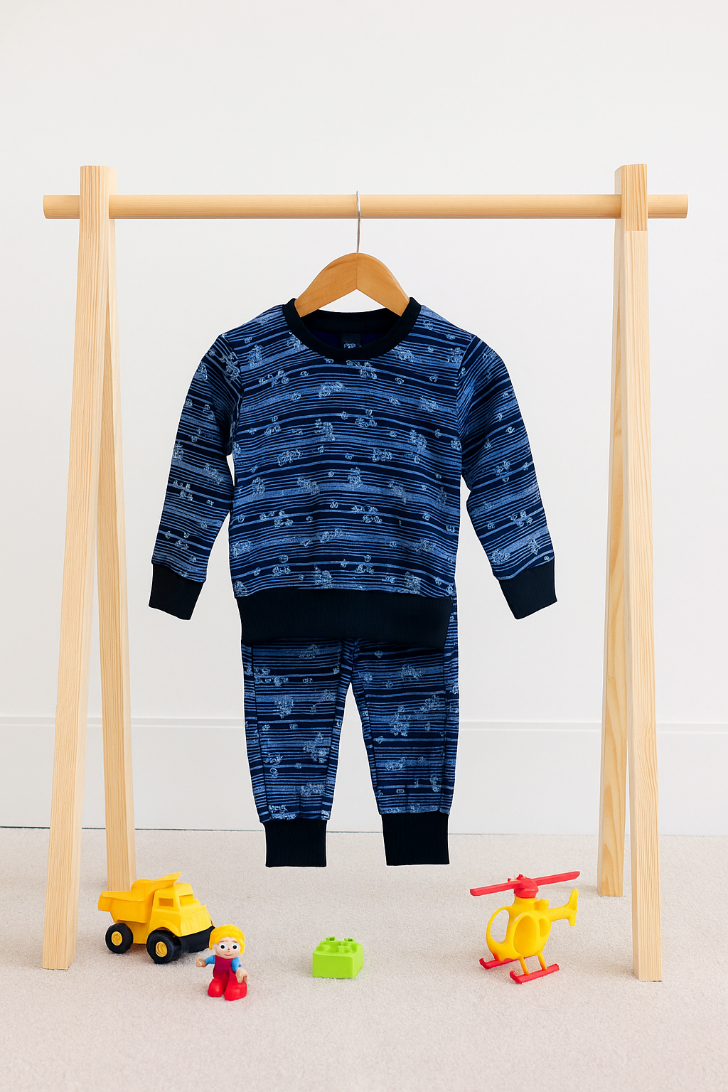 Blue floral kids track suit