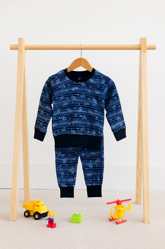 Blue floral kids track suit