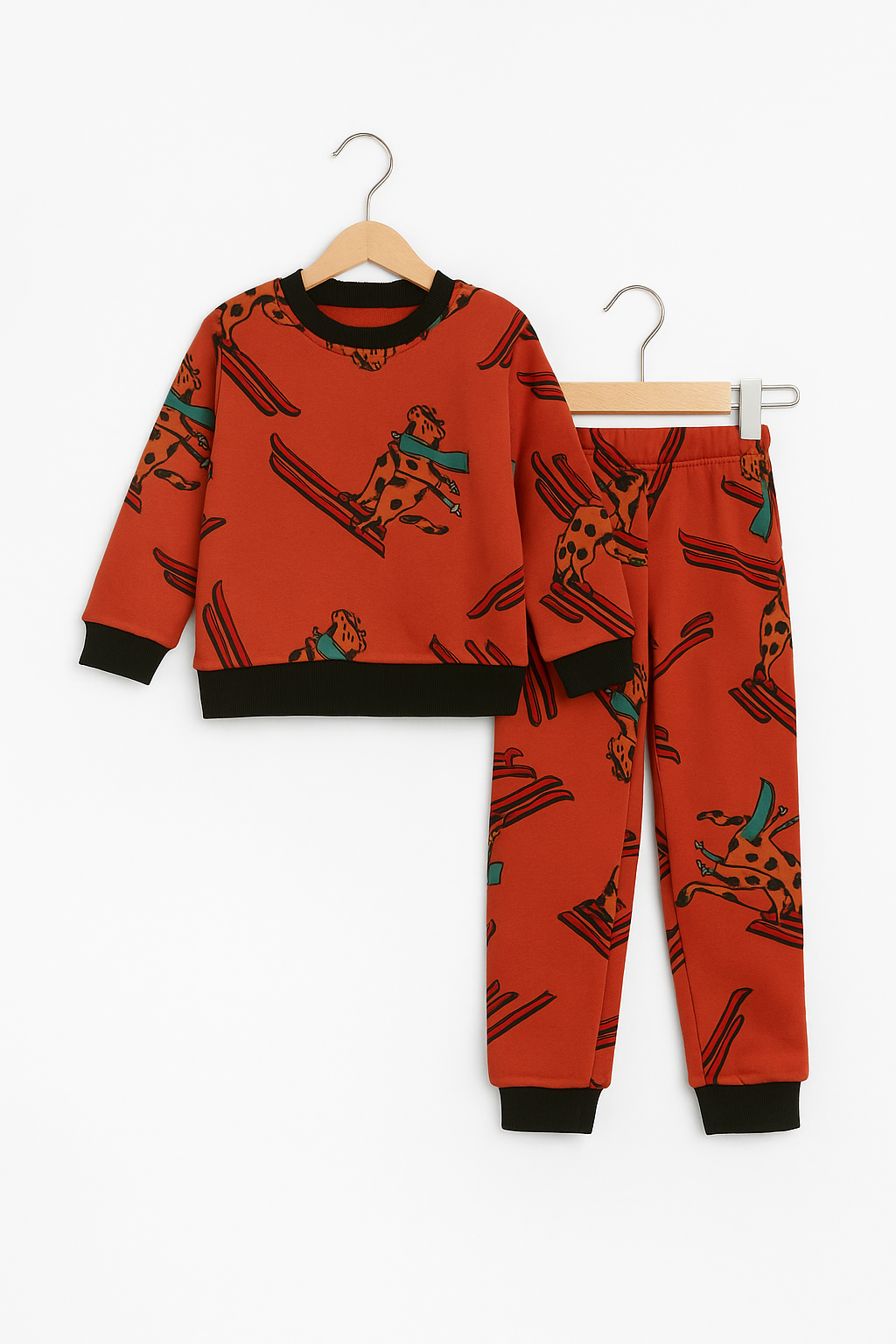Cheetah skiing tracksuit