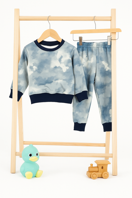 Grey tye & dye kids track suit