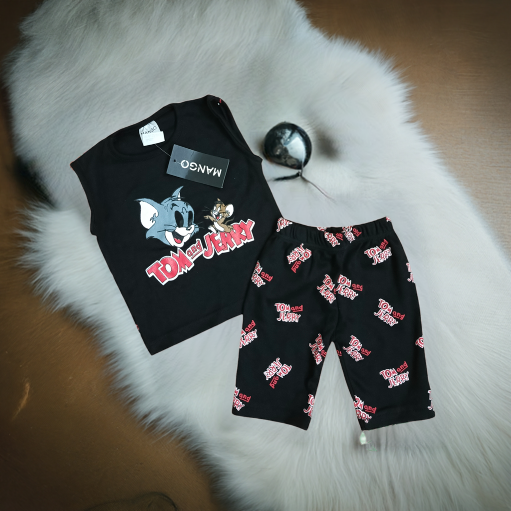 Black tom&jerry sando suit