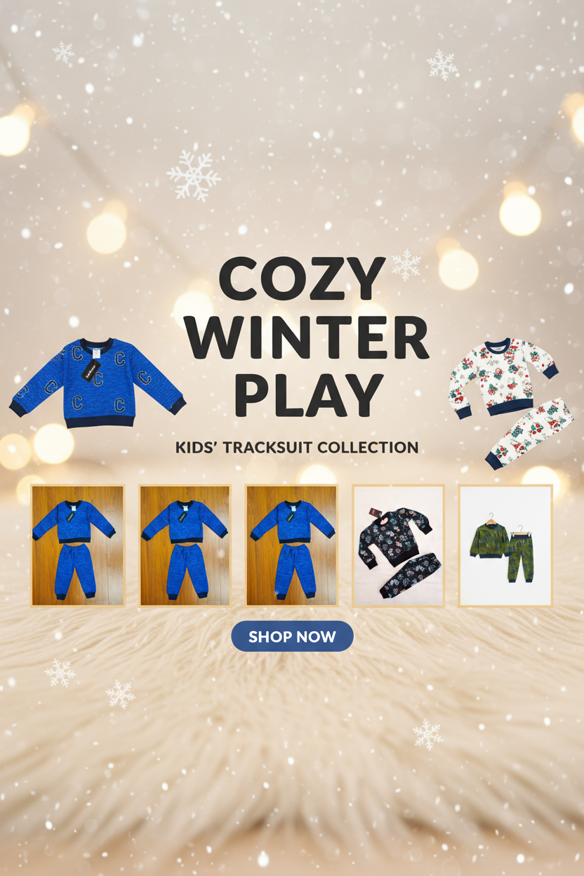 kids winter tracksuits in our website same designs in picture