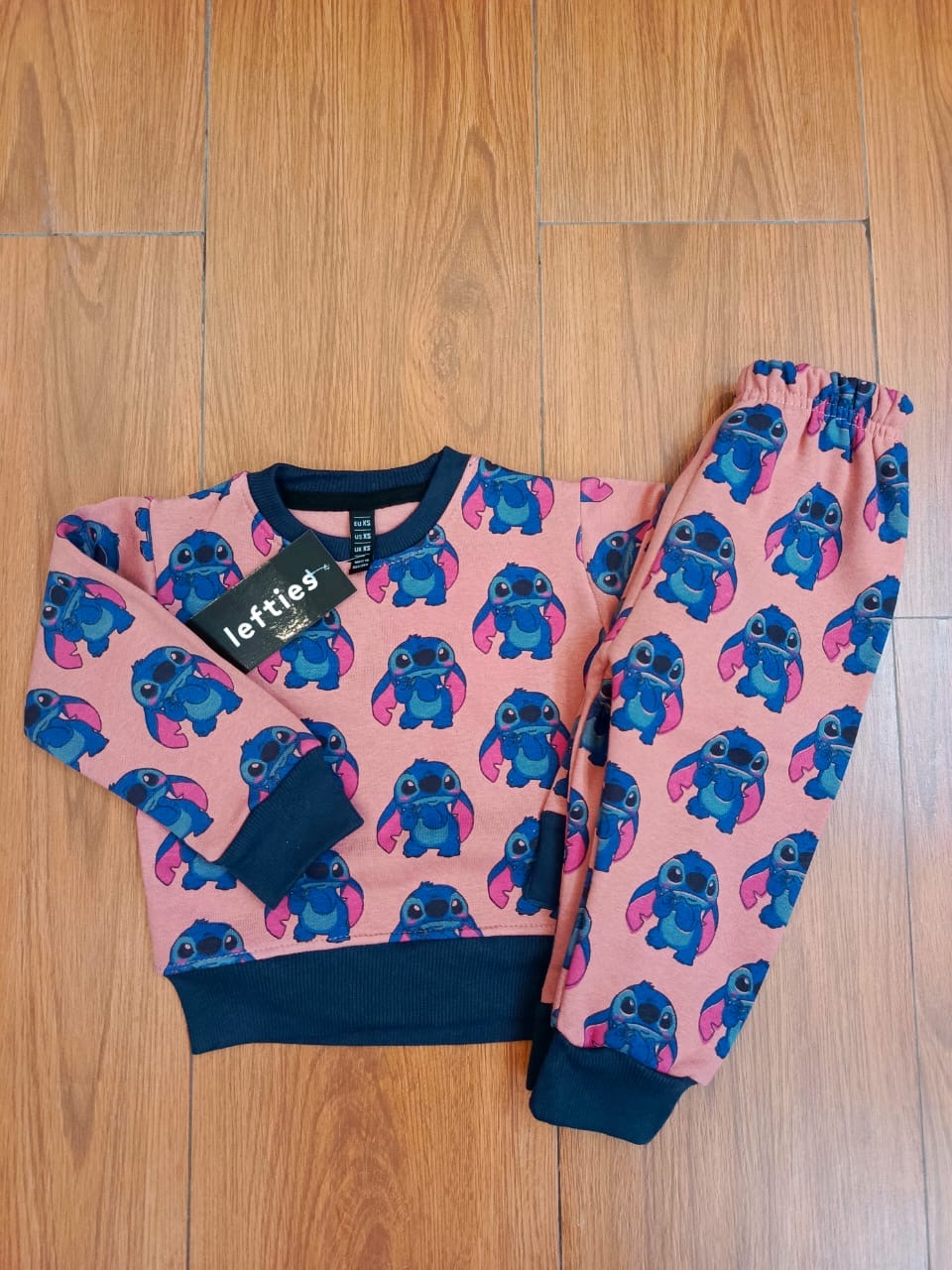 Peach cartoon kids track suit