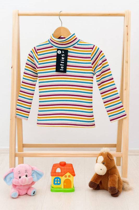 Multi stripes hineck