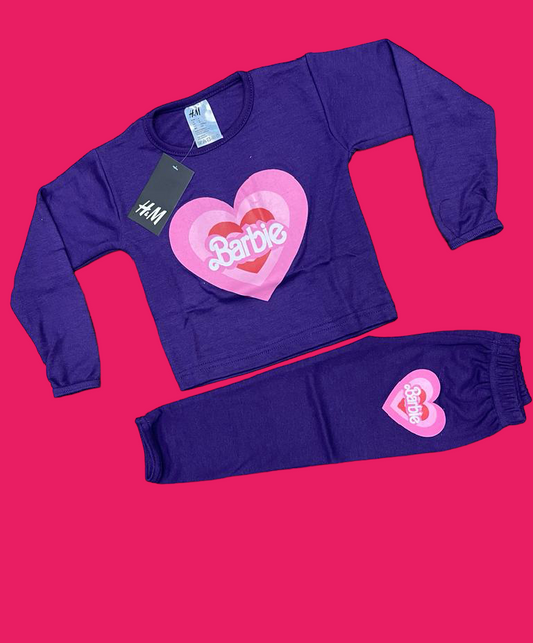 Barbie purple heart tracksuit