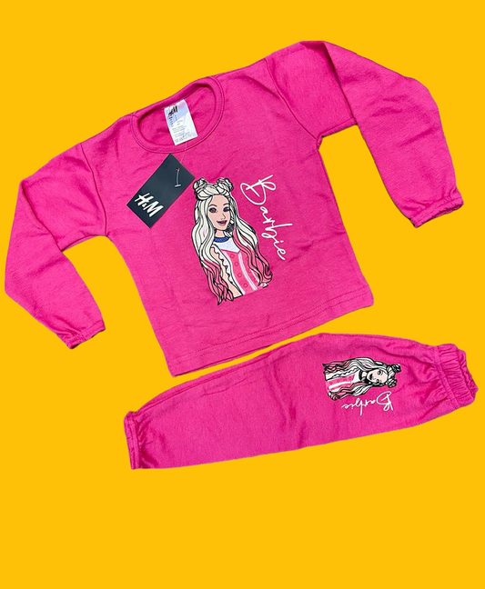 Pink barbie doll tracksuit