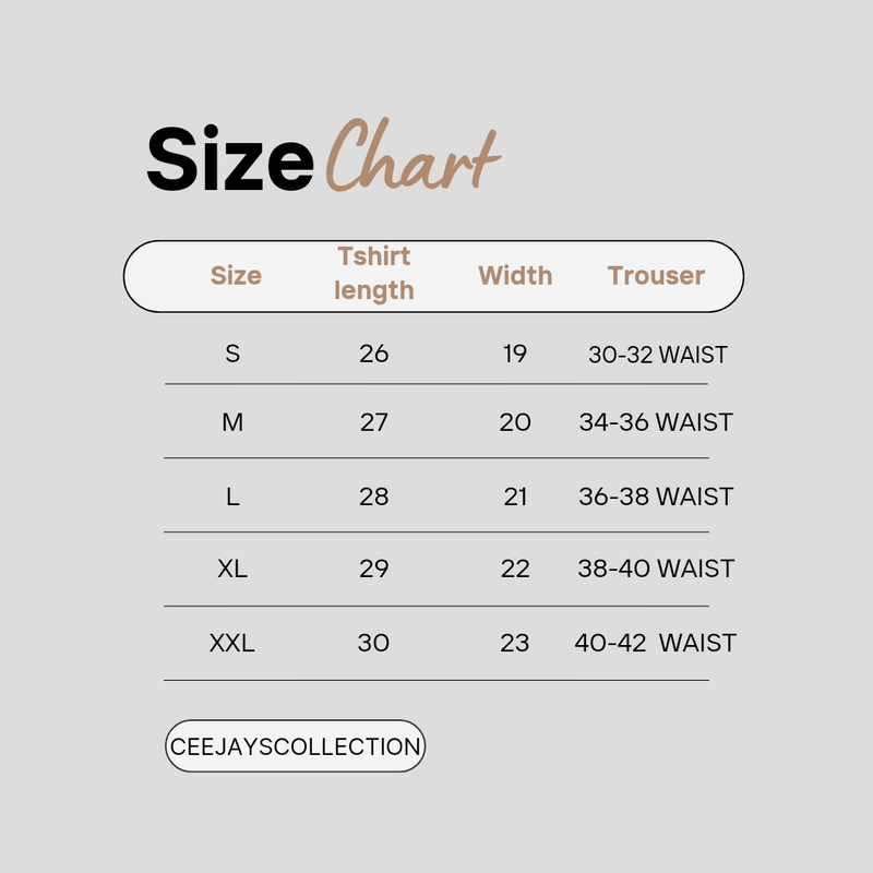 Jockey Size Chart