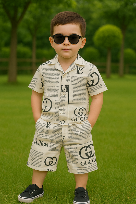 Gucci white linen suit
