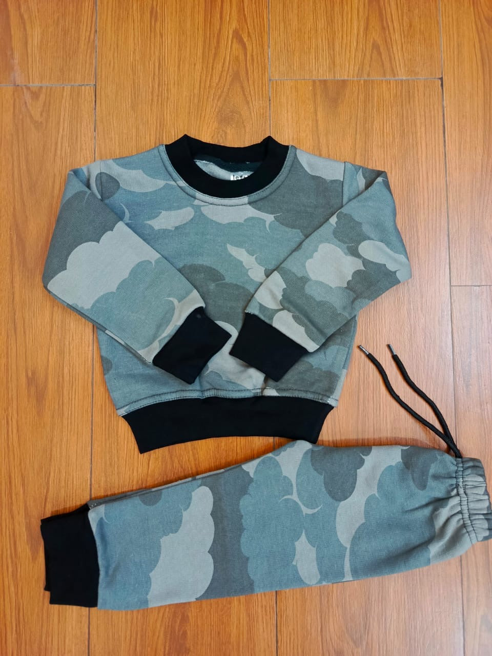 Grey commando kids track suit