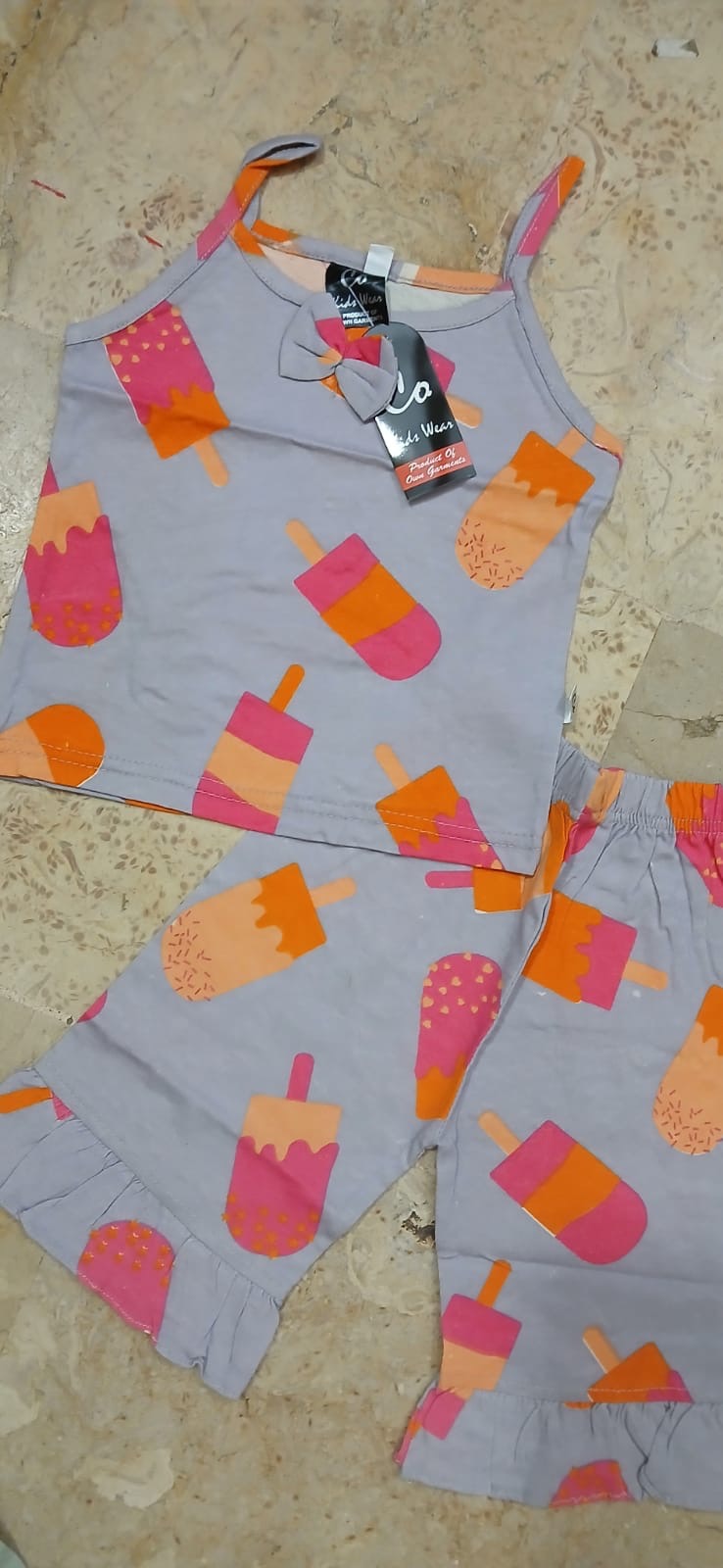 Ice cream print tanktop set