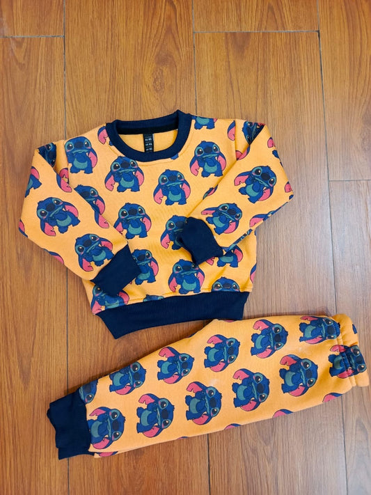Orange cartoon kids track suit