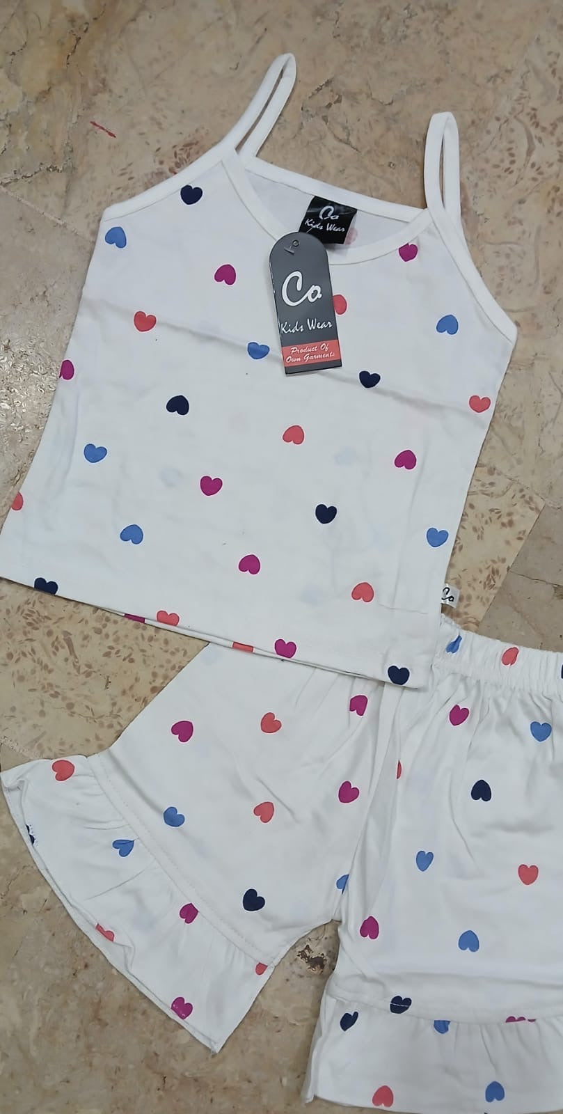 White heart tanktop set