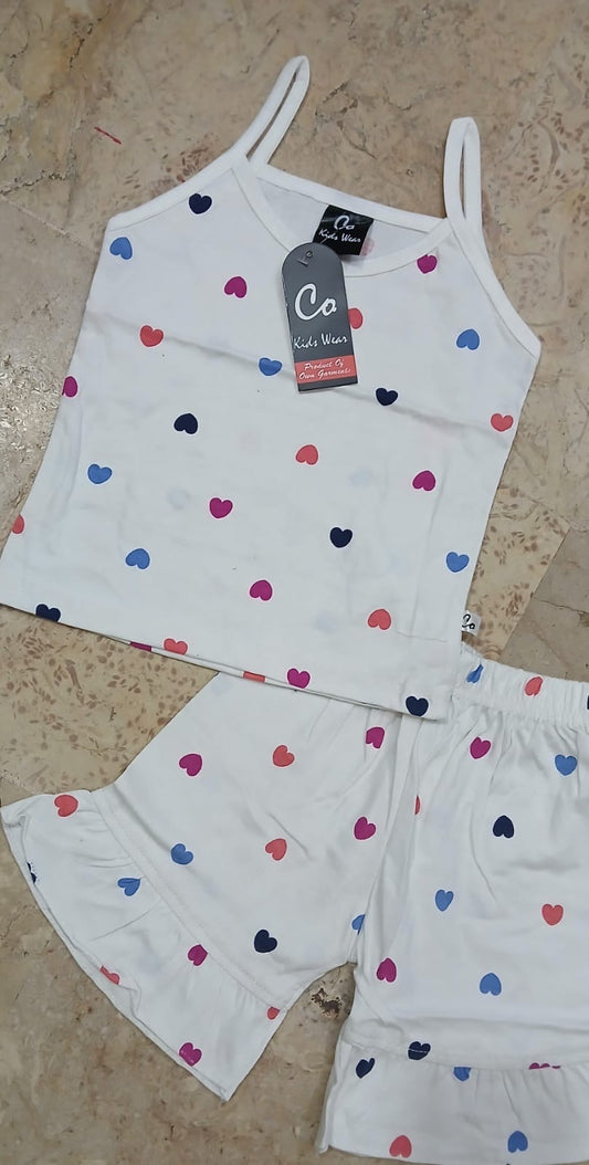 White heart tanktop set