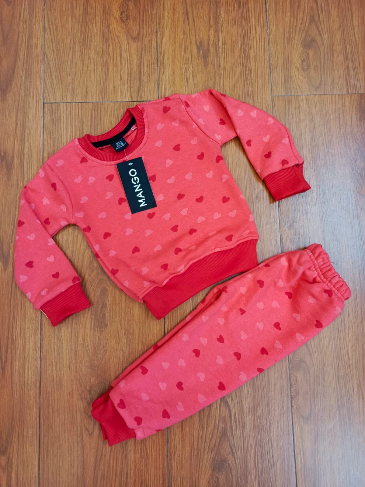 Red heart kids track suit