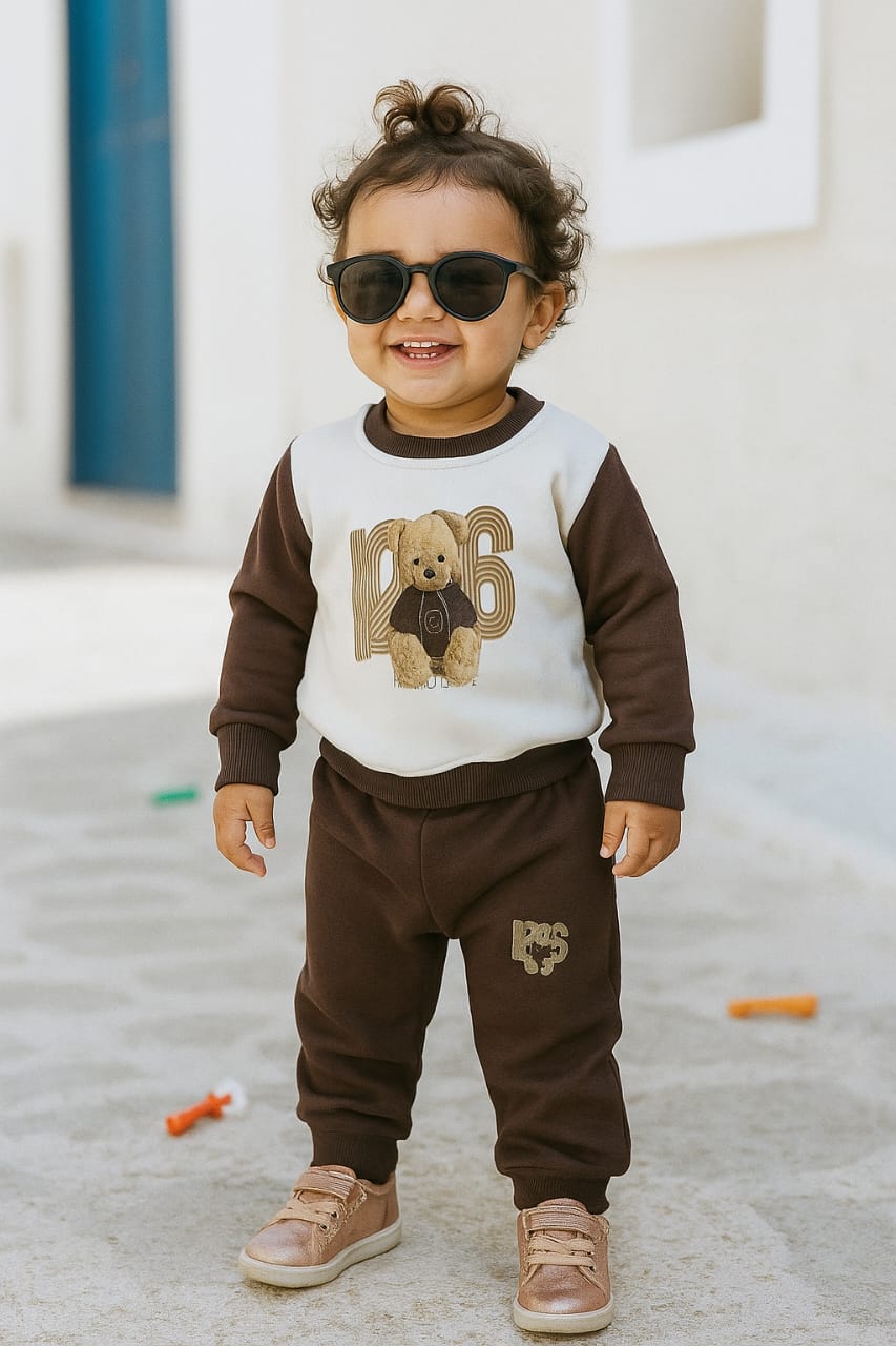 Brown bear kids track suit