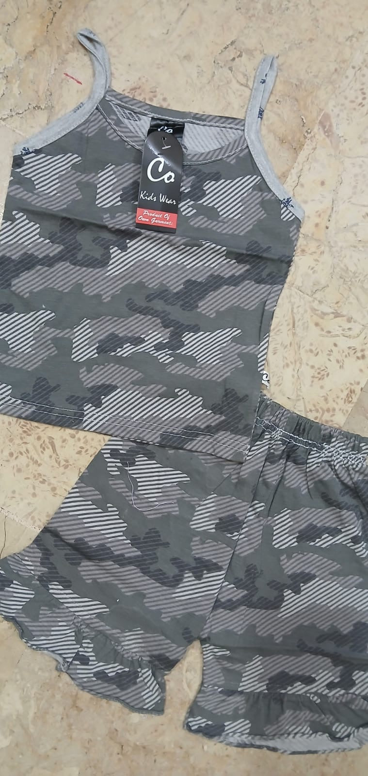 Grey tye & dye tanktop set