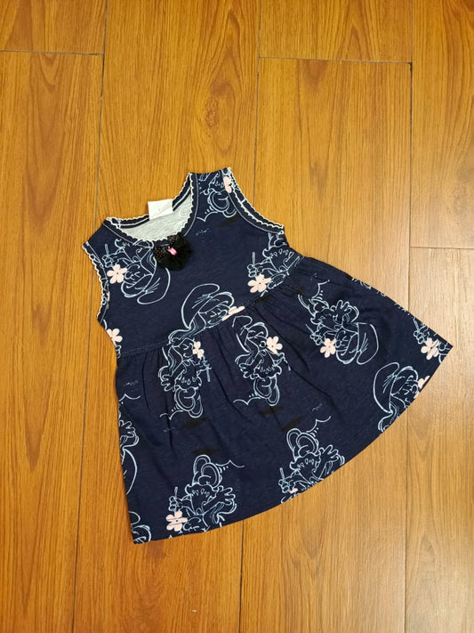 Blue flower jersey frock