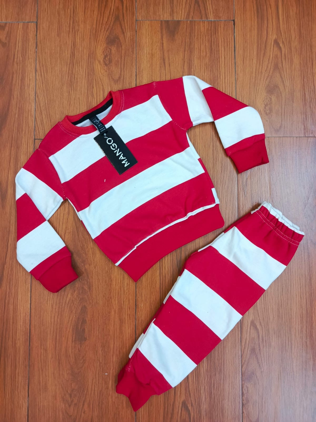 Red & white kids track suit