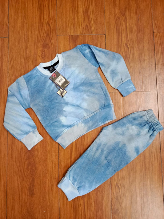 Light blue tye & dye kids track suit