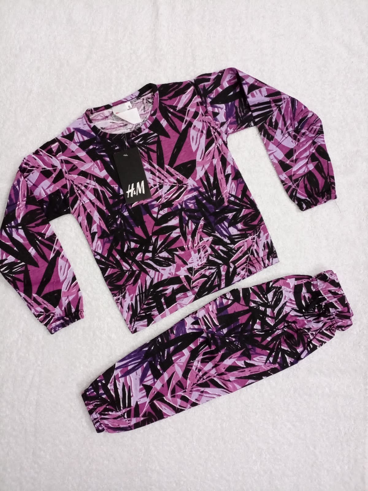 Purple leaves casual tracksuit