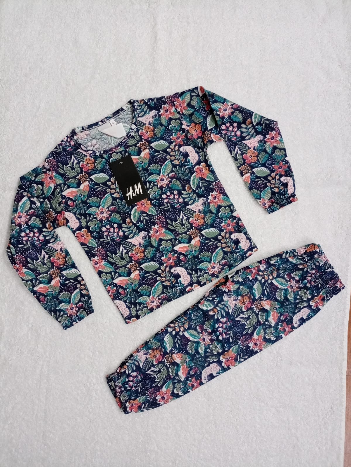 Aqua floral casual tracksuit