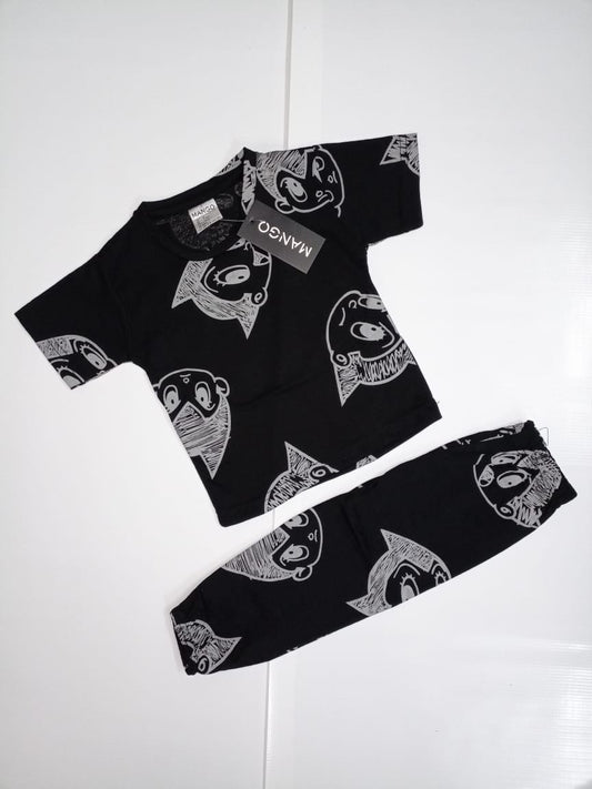 Black cartoon kids tracksuits