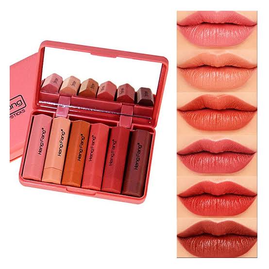 Pink lipstick shades pack of 6