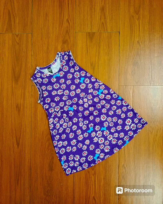 Purple flower Frock