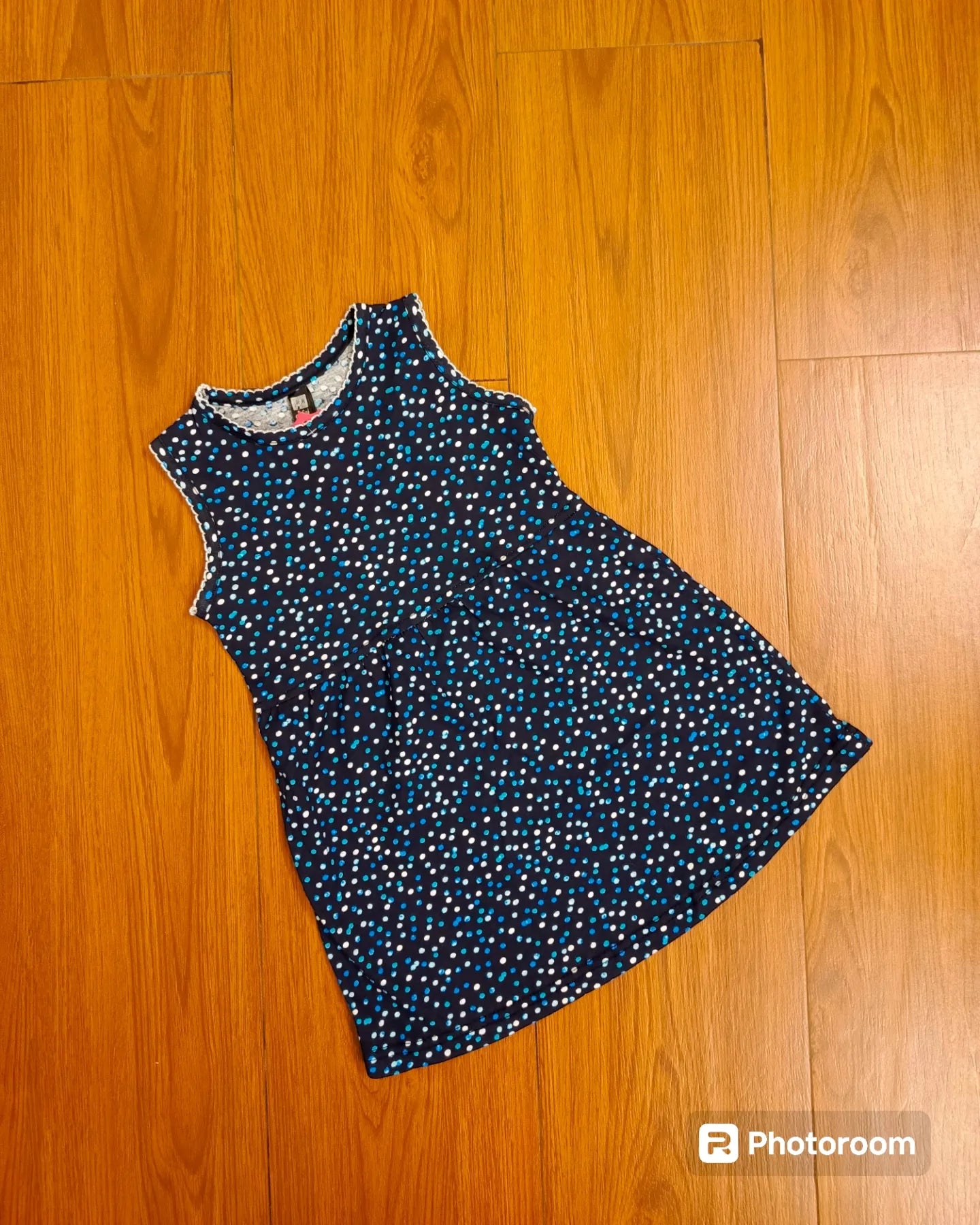 Blue  multi polka frock