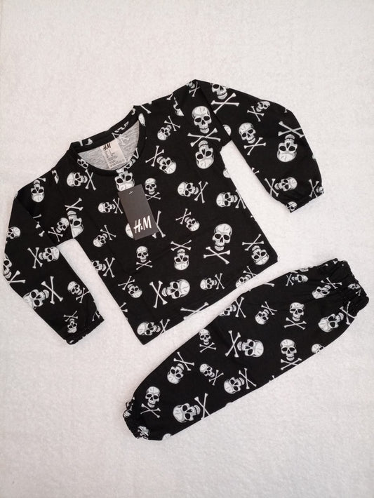 Black skull kids tracksuit