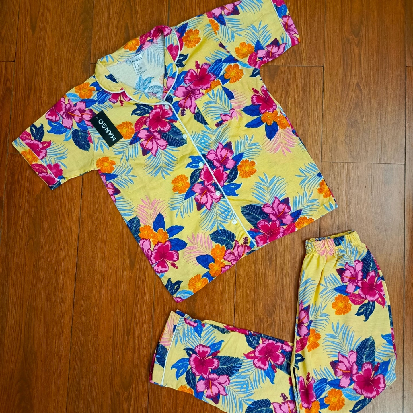 Yellow floral ladies pj's