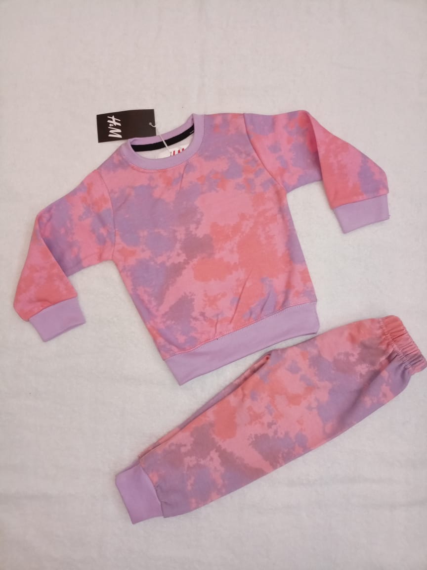 Pink tye&dye kids tracksuits